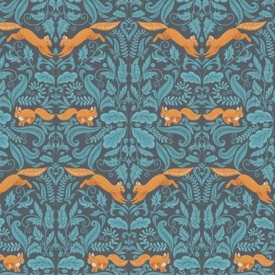 Орнамент с белками. (Дизайнер Irina Skaska)