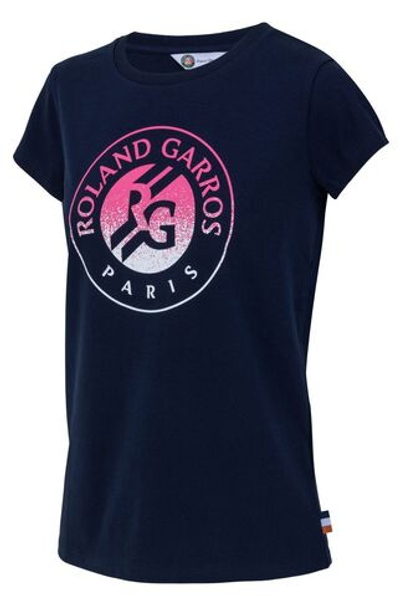 Женская теннисная футболка Roland Garros Big Logo 2024 T-Shirt - navy