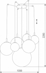 Подвесная люстра TK Lighting Cadix 4608 Cadix Gold