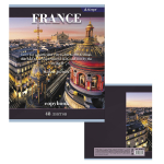 Тетрадь 48л., А5, клетка,Alingar, "Города Европы", скрепка, мелованный картон (стандарт), блок офсет, 4 дизайна в пленке т/у