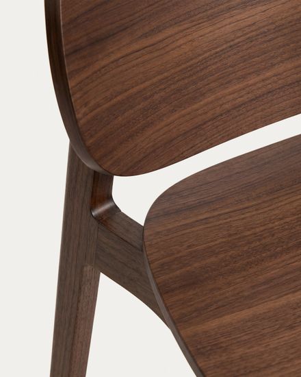 Стул Ludara из дубового шпона с отделкой орех