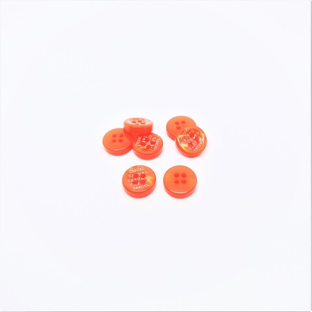 Пуговицы №574, 4пр.,11мм, цв.оранжевый (CN 2502)