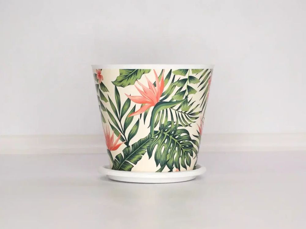 Горшок для цветов Доляна «Стрелиция»,(Белый) 800 мл