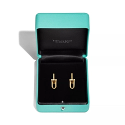 Серьги из жёлтого золота 18k,Tiffany ⚜️Hard Wear medium Link