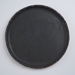 Тарелка черная керамическая Black Velvet д 250 мм 003007