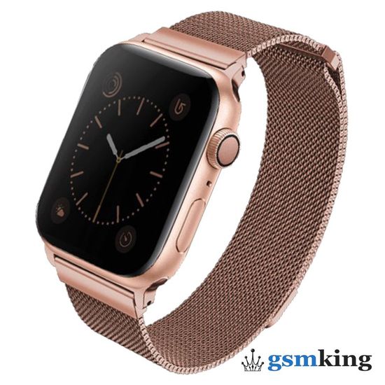 Uniq DANTE Milanese Loop for Apple Watch 42|44|45mm Marine Rose Gold