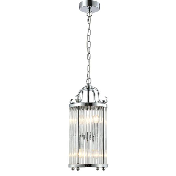 Подвесная люстра Crystal Lux Tadeo SP4 D200 Chrome/Transparente