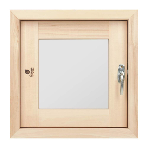 Форточка для бани и сауны Банные штучки, открытие наружу, двойное стекло, 40 х 40 см, липа, 271228