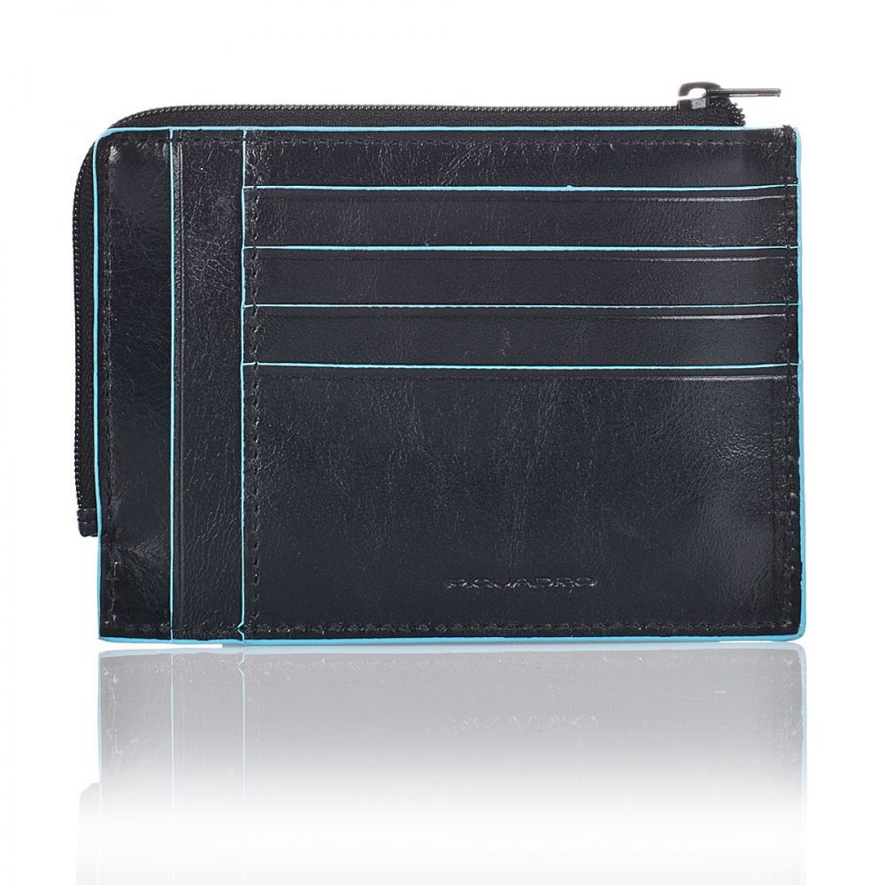 Чехол для кредитных карт Piquadro Blue Square черный кожа (PU1243B2/N)