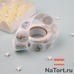 Стикер «Милые животные», круглый