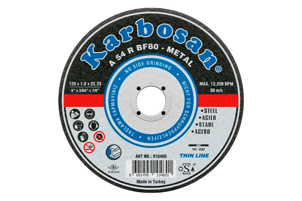 Диск отрезной по металлу Karbosan 125х1х22 мм