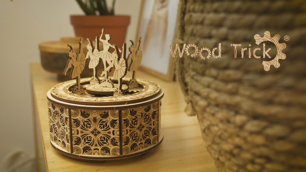 Сборная музыкальная шкатулка Wood Trick Танцующие балерины