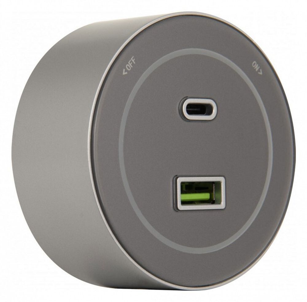Розетка USB и type C на треке Arte Milano Am-track-sockets-39 399732TS/USB-Type-C Silver