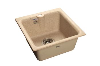 GRANFEST Мойка мрамор PRACTIC  GF-P--420  1-чаш. 420*420мм  песочный арт.GF-