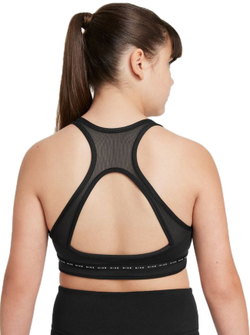 Топ для девочки теннисный Nike Dri-Fit Swoosh Rev Bra G - black/white