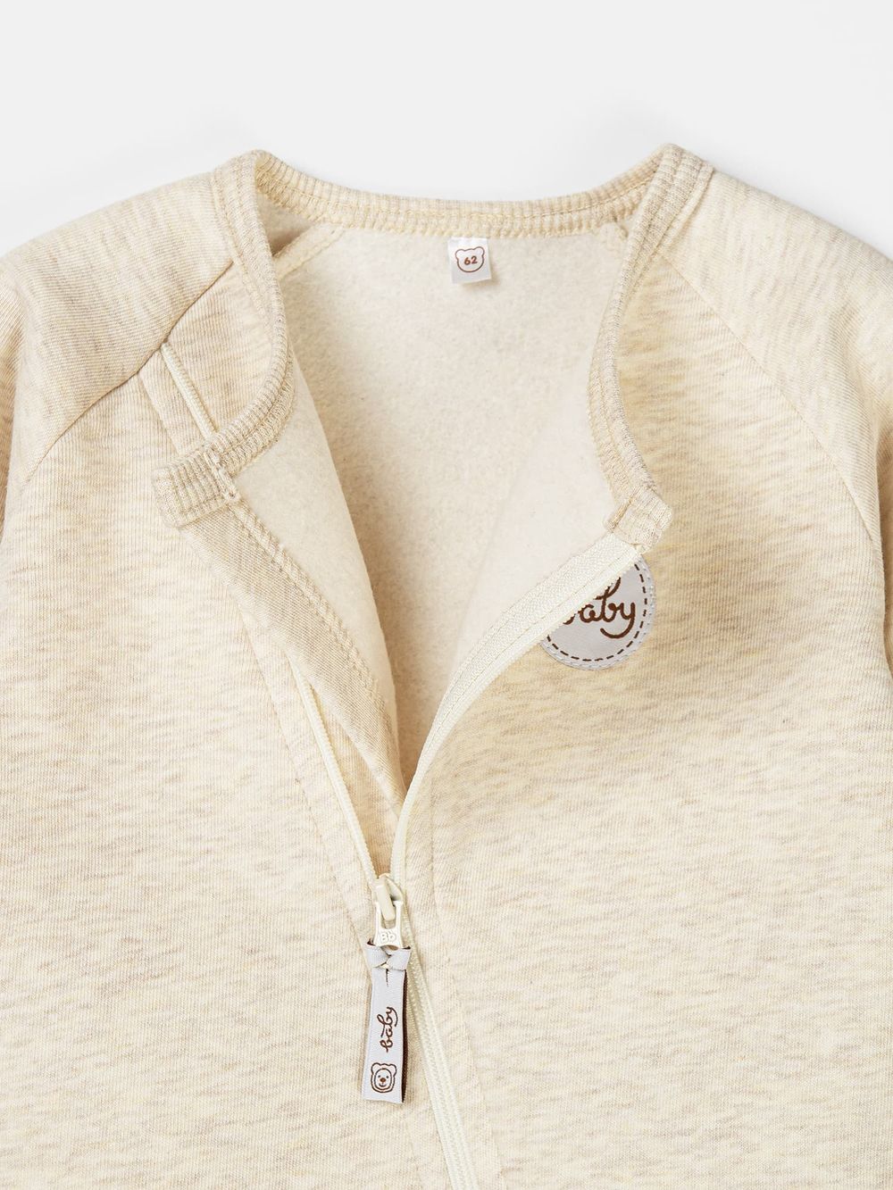 Комбинезон-косуха с закрытой ножкой "Ванильный пудинг" утепленный 0+