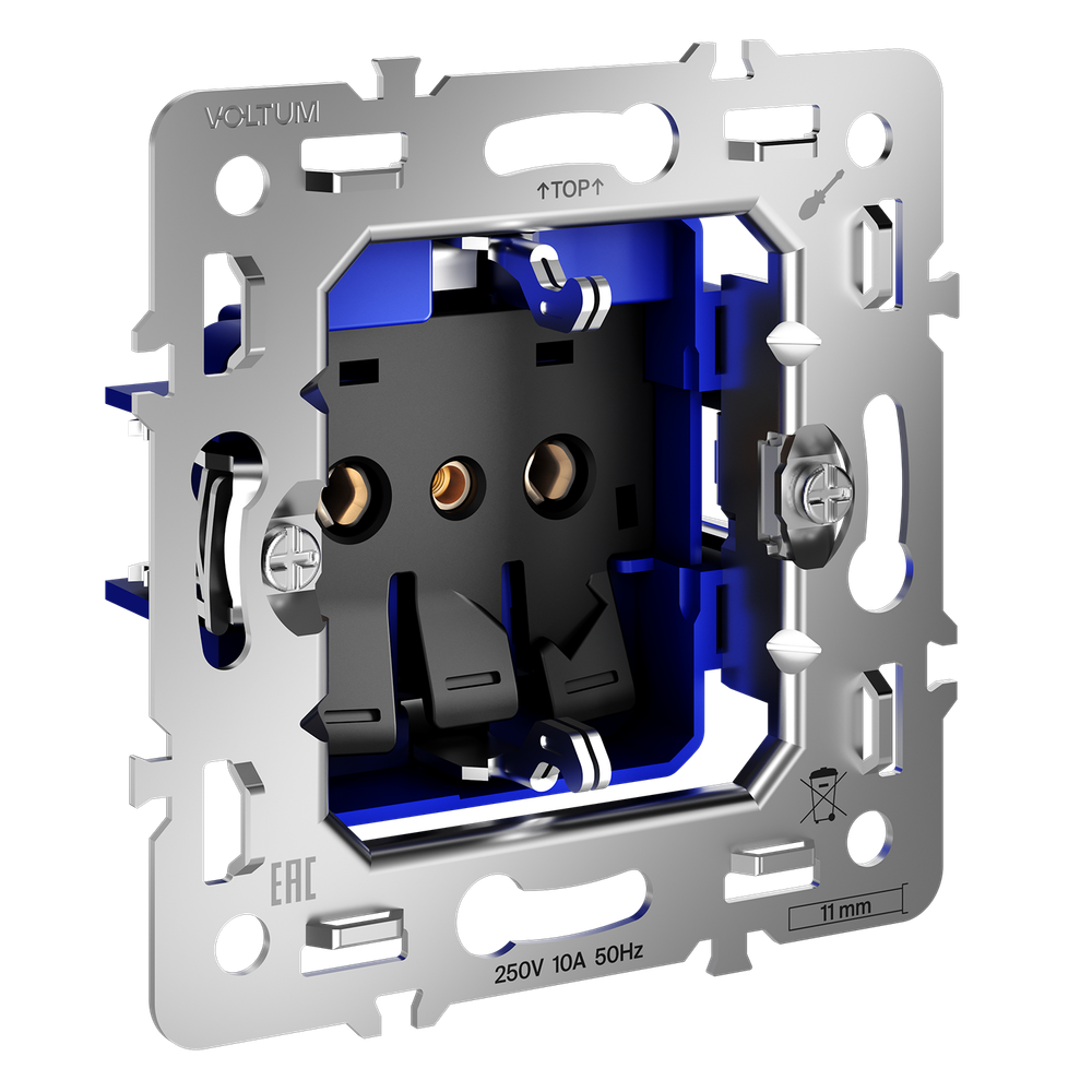 Механизм розетки с заземлением 16А,  Voltum S70 VLS0401M