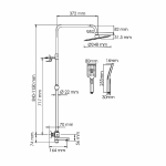Душевая система WasserKraft Aisch 5500 SET2672 Thermo золото матовое