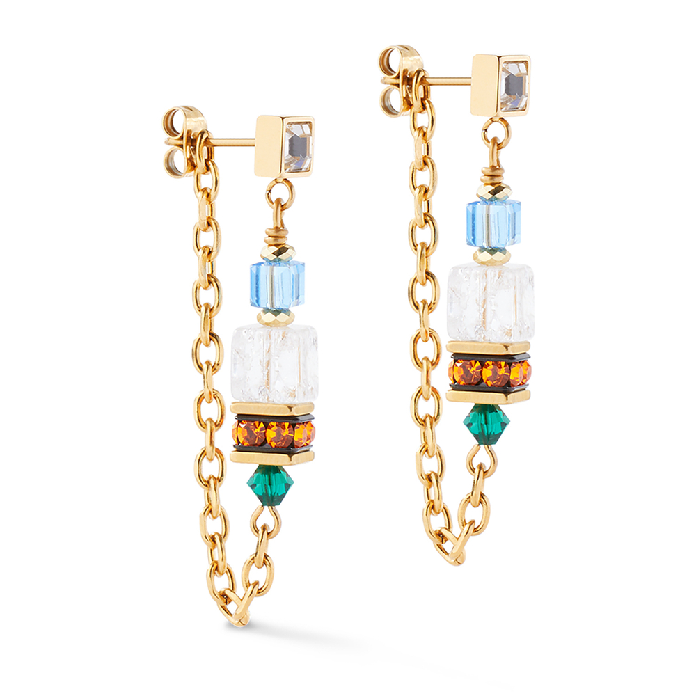 Серьги Multicolour Gold Coeur de Lion