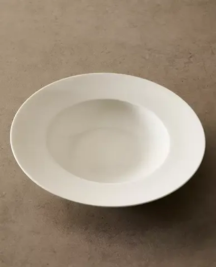 ZARA HOME СУПОВАЯ ТАРЕЛКА ИЗ ФАРФОРА, БЕЛЫЙ