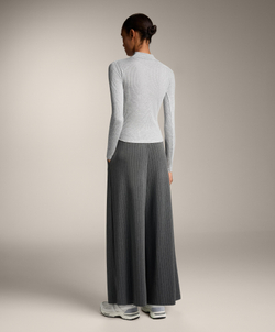 Oysho Футболка Base Layer в рубчик с высоким воротником и лиоцеллом, серый