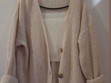 Qadın üçün ağ, düyməli, toxunma jaket 10121004