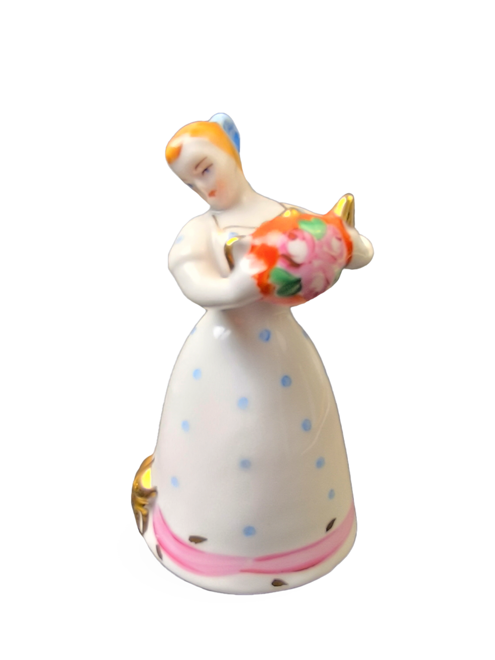 Фарфоровая статуэтка "Девушка с чайником" Дулево