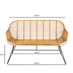 Кушетка vetle bent, 125х68х81 см, ротанг