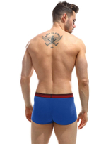 Мужские трусы-боксеры с контрастной тесьмой (Размер: XL) (Цвет: красный)