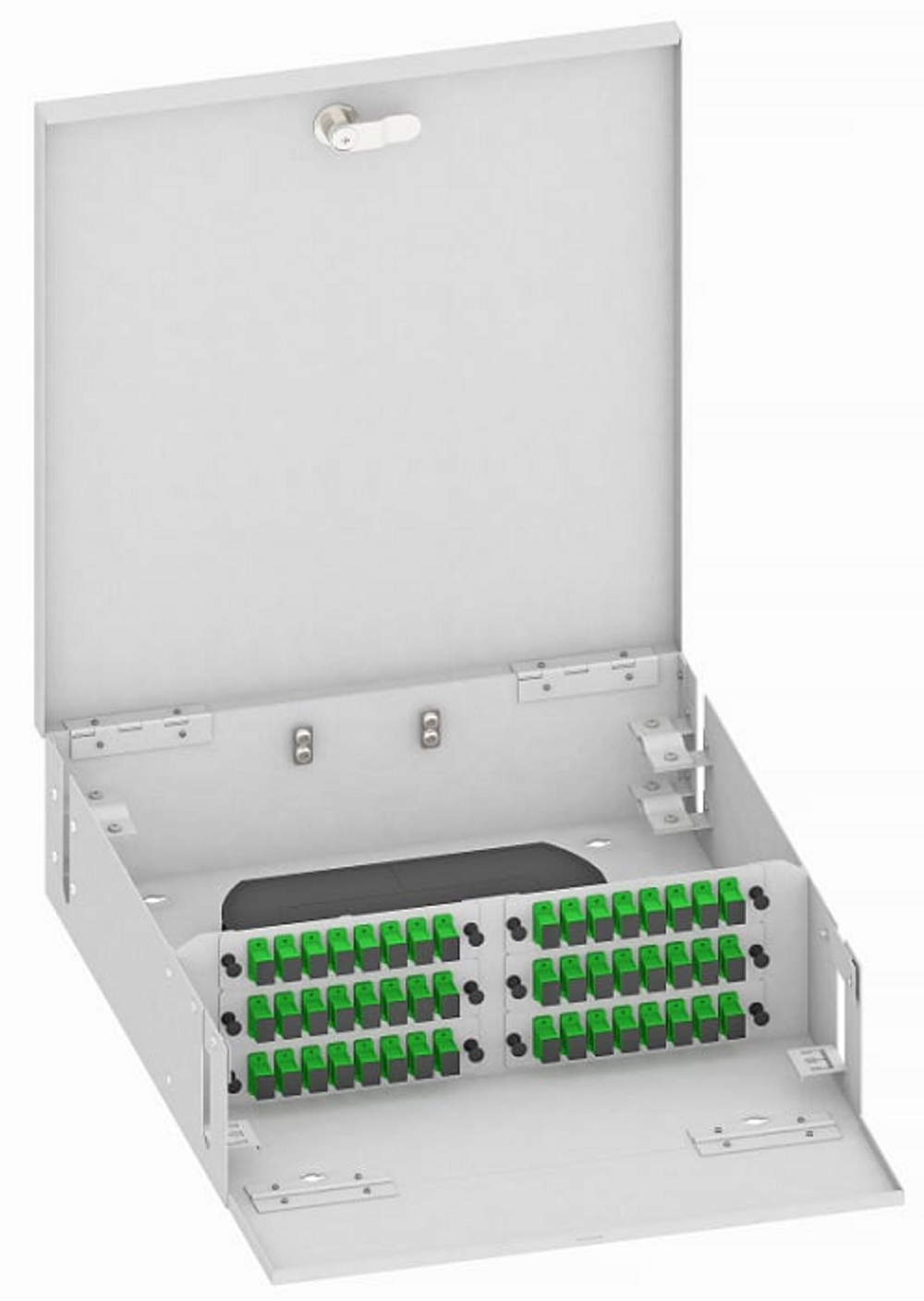 Кросс оптический настенный  TopLAN КРН-Top-48SC/A-OS2-GY