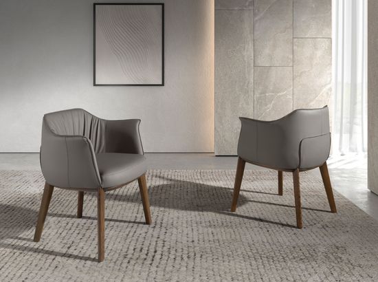 Серый стул из экокожи модель 5152 Испания 