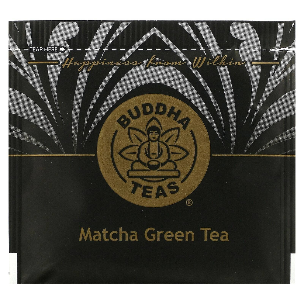 Buddha Teas, Organic Tea, зеленый матча, 18 чайных пакетиков, 27 г (0,96 унции)