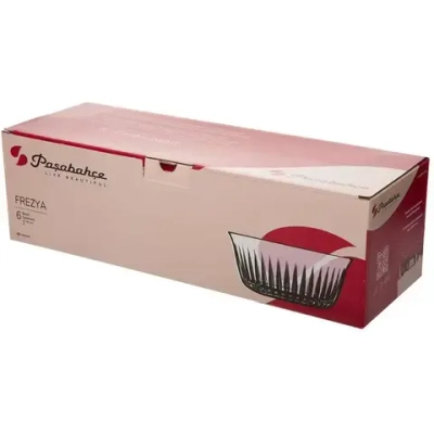 Набор стеклянных салатников 6шт 330мл «Фрезия» 530156B