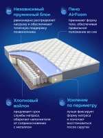 Матрас BuySleep, 18 см, средняя жесткость, независимые пружины