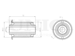 Сайлентблок переднего нижнего рычага UNIO RMP-20616
