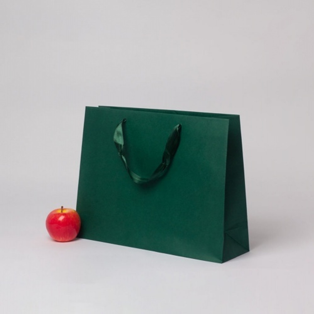 Пакет 41x31х12, зеленый, лента, эфалин VIP