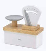 Весы белые, пружинный механизм, коробка (VIGA)