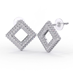 Медицинские серьги-пусеты Heart Open Frame Biojoux BJT258