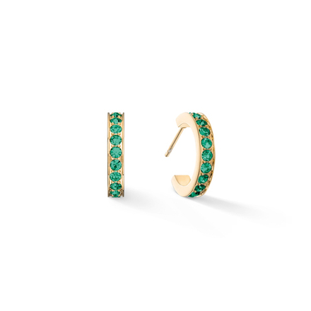 Серьги Coeur de Lion Dark Green-Gold 0127/21-0549