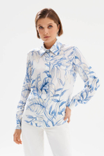 23511 Блузка женская (синий принт)