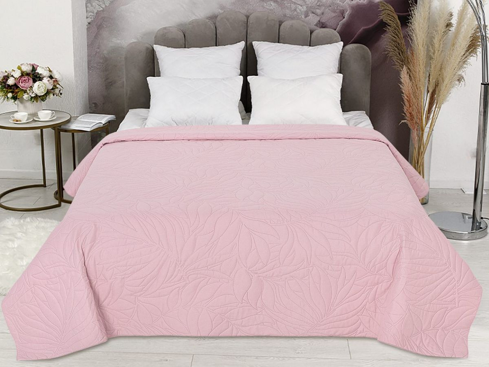 Покрывало на кровать, стеганое, поплин с размерами 215х220