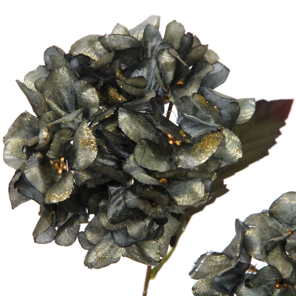 Искусственные цветы «FLOWERS GLAMOUR» 70см Гортензии 3 цветка зеленые