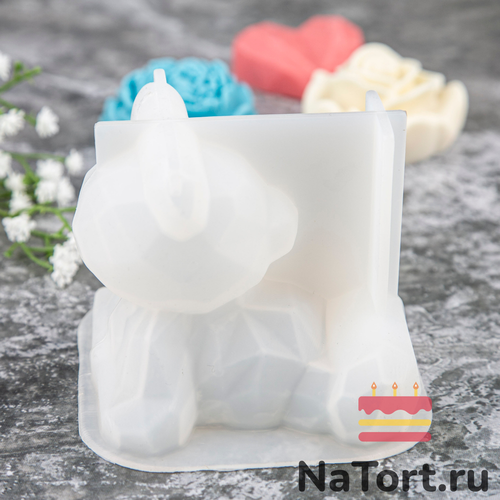 Силиконовый молд 3D «Геометрический мишка Большой»