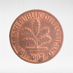 Germany, 1 Pfennig, 1987, (Stuttgart Mint - "F"), VF