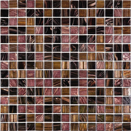 Demon-2013-m Мозаика смешанного цвета чип 20 стекло Alma Mix коричневый темный квадрат глянцевый
