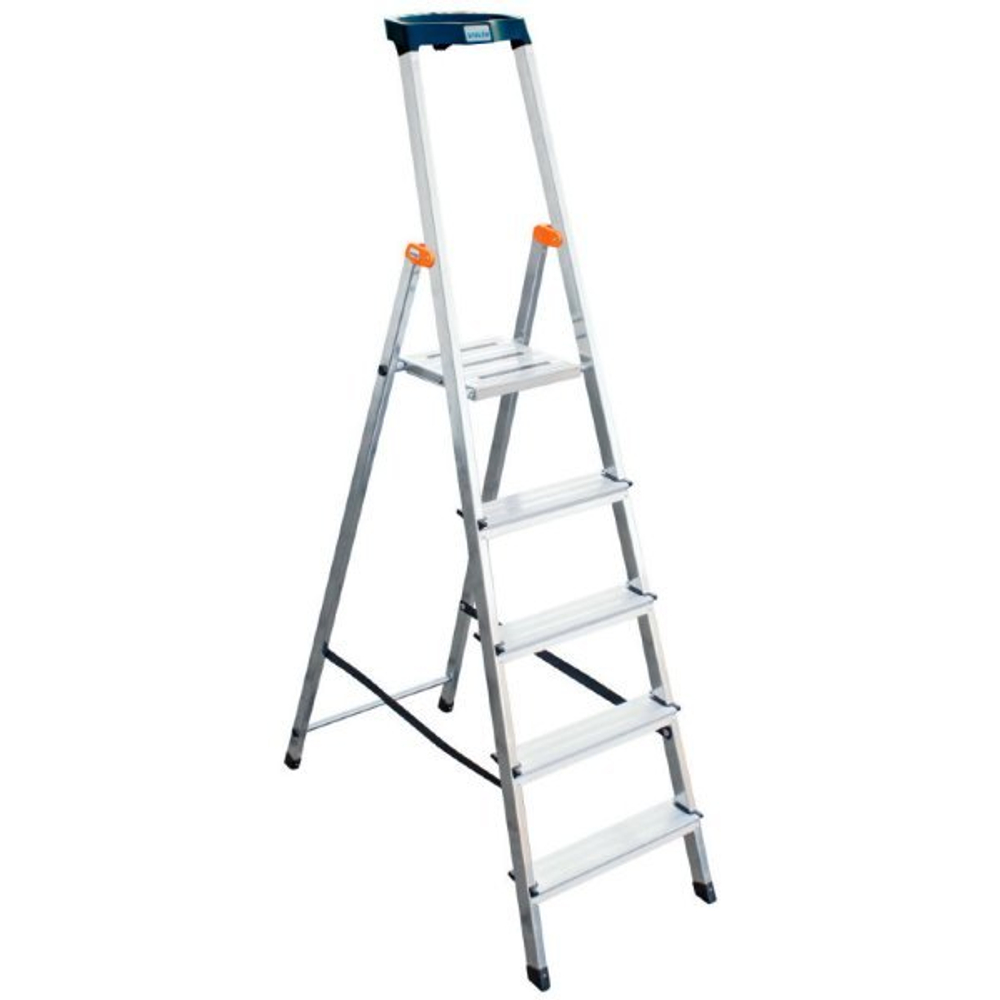 SAFETY Стремянка с большой полкой,5 ступеней,раб.высота 3.05м(128959)