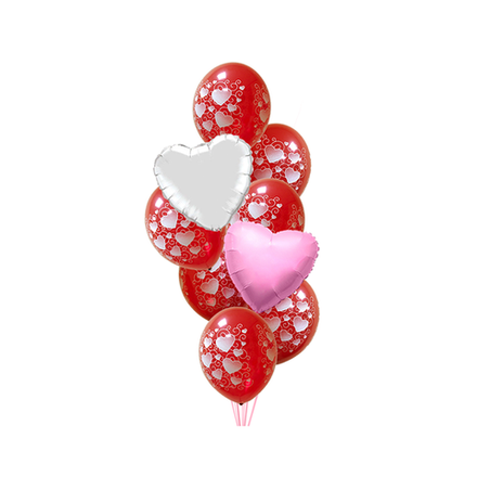 Композиция из воздушных шаров "Влюбленным"