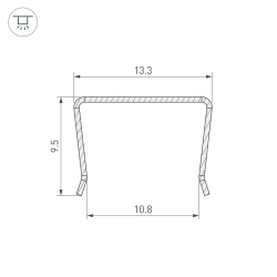 Профиль гибкий WPH-FLEX-1212-1000  (Arlight, Сталь) 062497