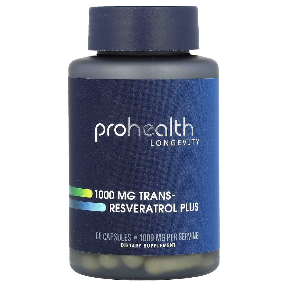ProHealth Longevity, транс-ресвератрол плюс, 60 капсул