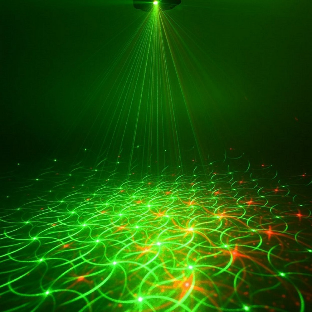 Лазерный проектор RoHS JIN-19 (точки+фигуры+микрофон)